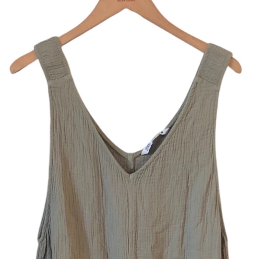 ZARA Wide-Leg Jumpsuit Sz M - Picture 6 of 8